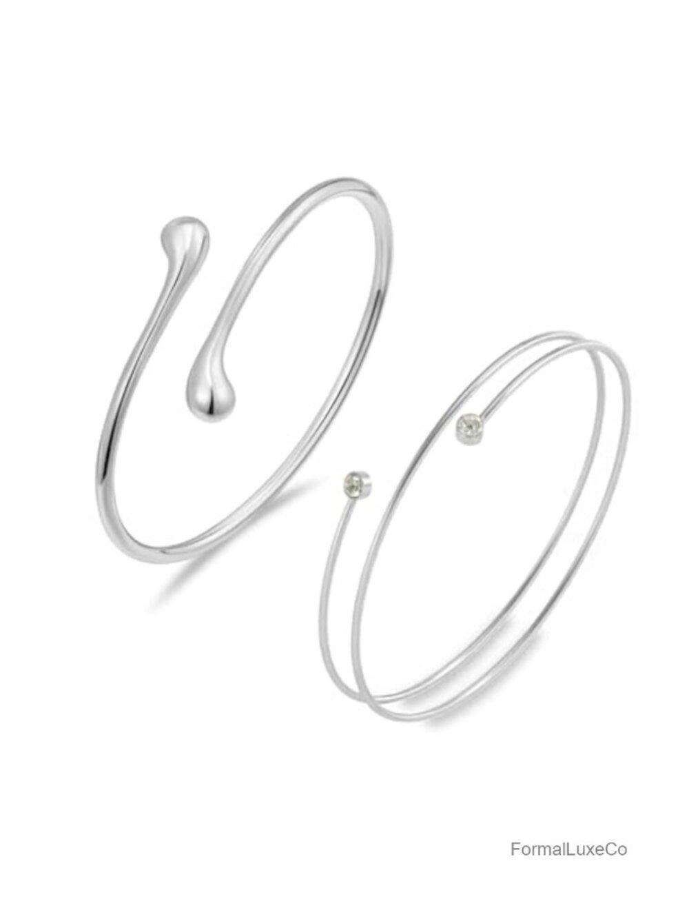 Adjustable Minimalist Boho Upper Arm Cuff Set Women Metal Bracelet Bangle